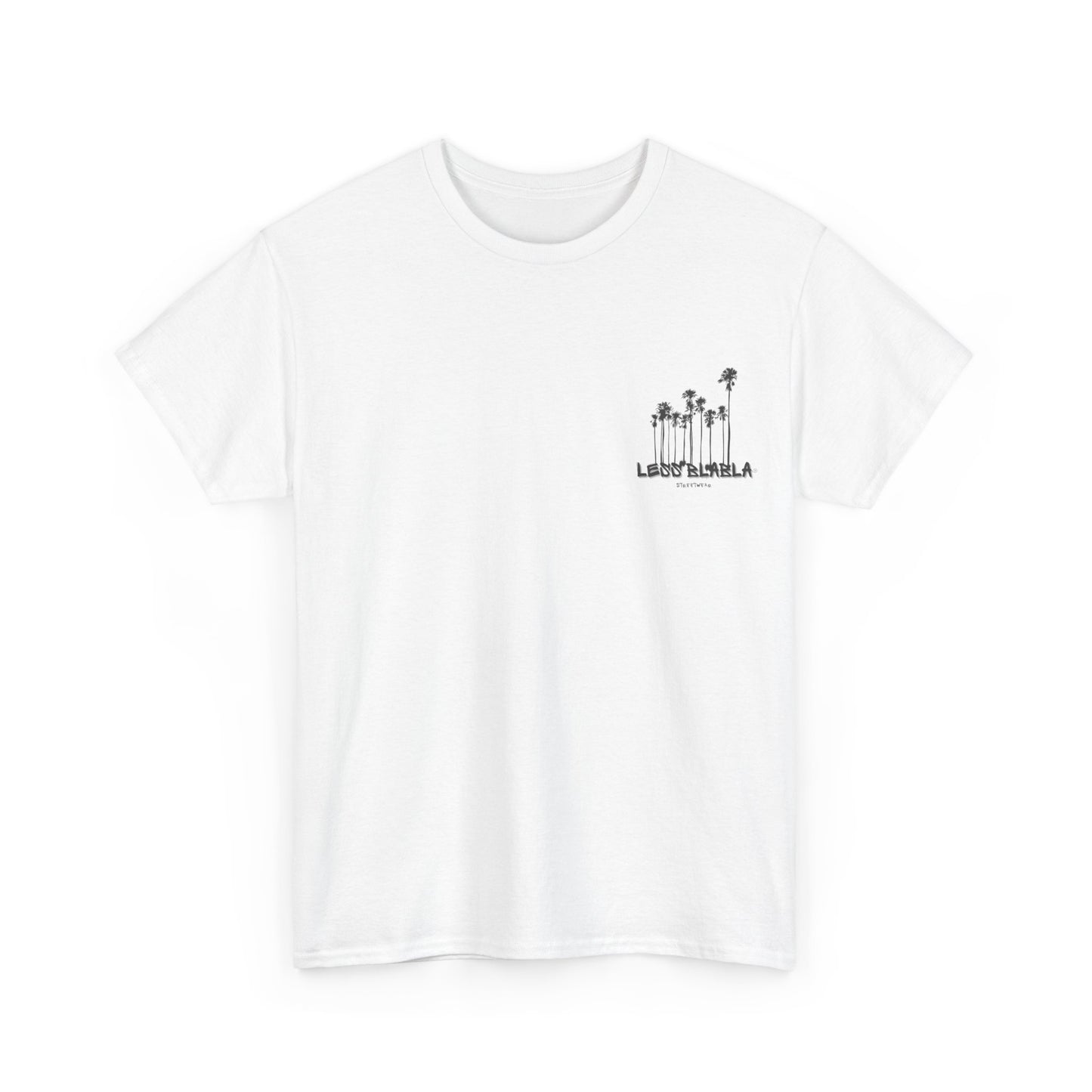 Less BlaBla Streetwear White & Black Palms v2 - Unisex Heavy Cotton Tee