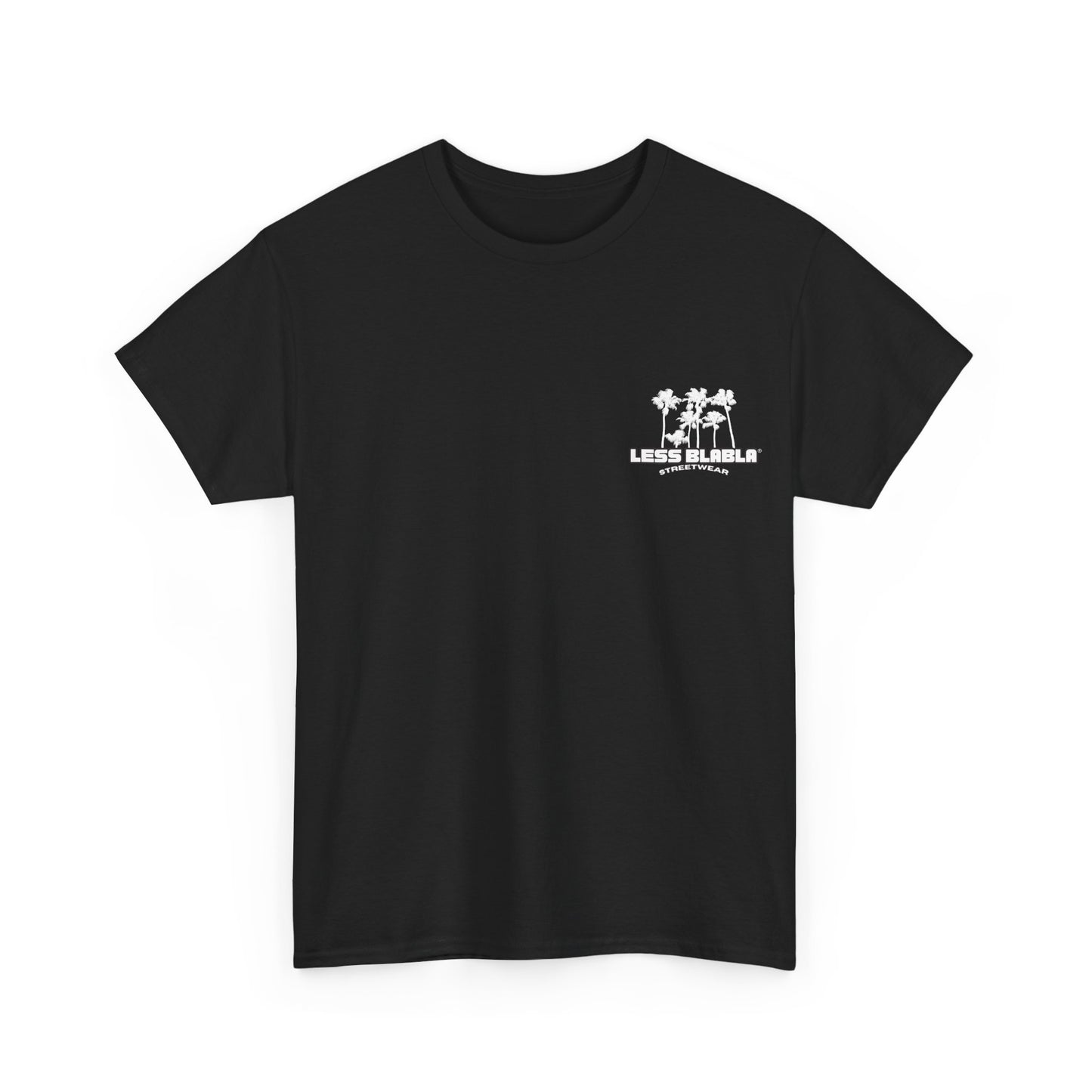Less BlaBla Streetwear Black & White Palms - Unisex Heavy Cotton Tee