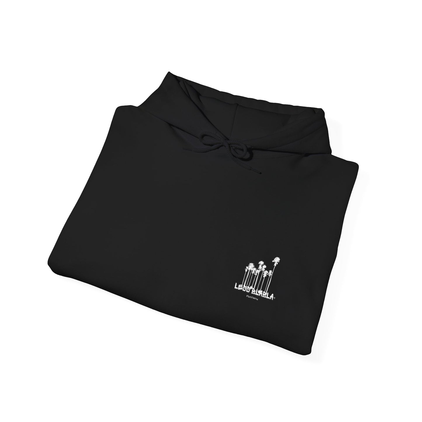 Less BlaBla Streetwear Palmtrees Black White - Unisex Heavy Blend™ Hooded Sweatshirt - EU